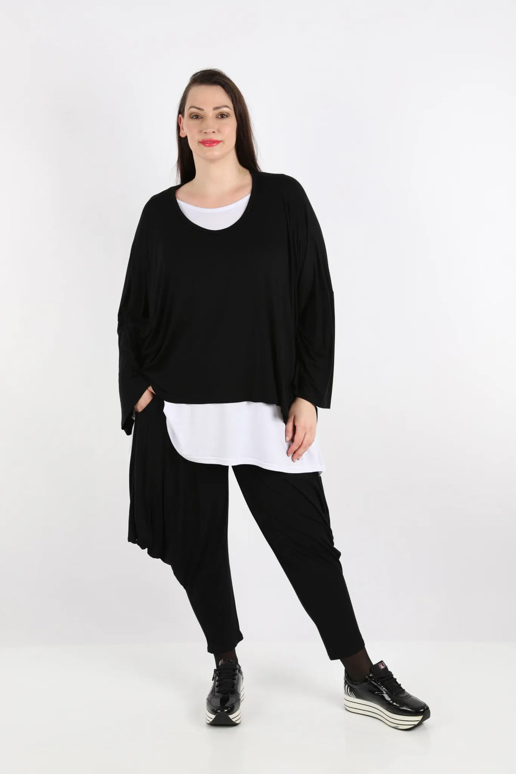  Flügel Hose von AKH Fashion aus Viskose, 1233.00012, Schwarz, Ausgefallen, Zeitlos, Schick