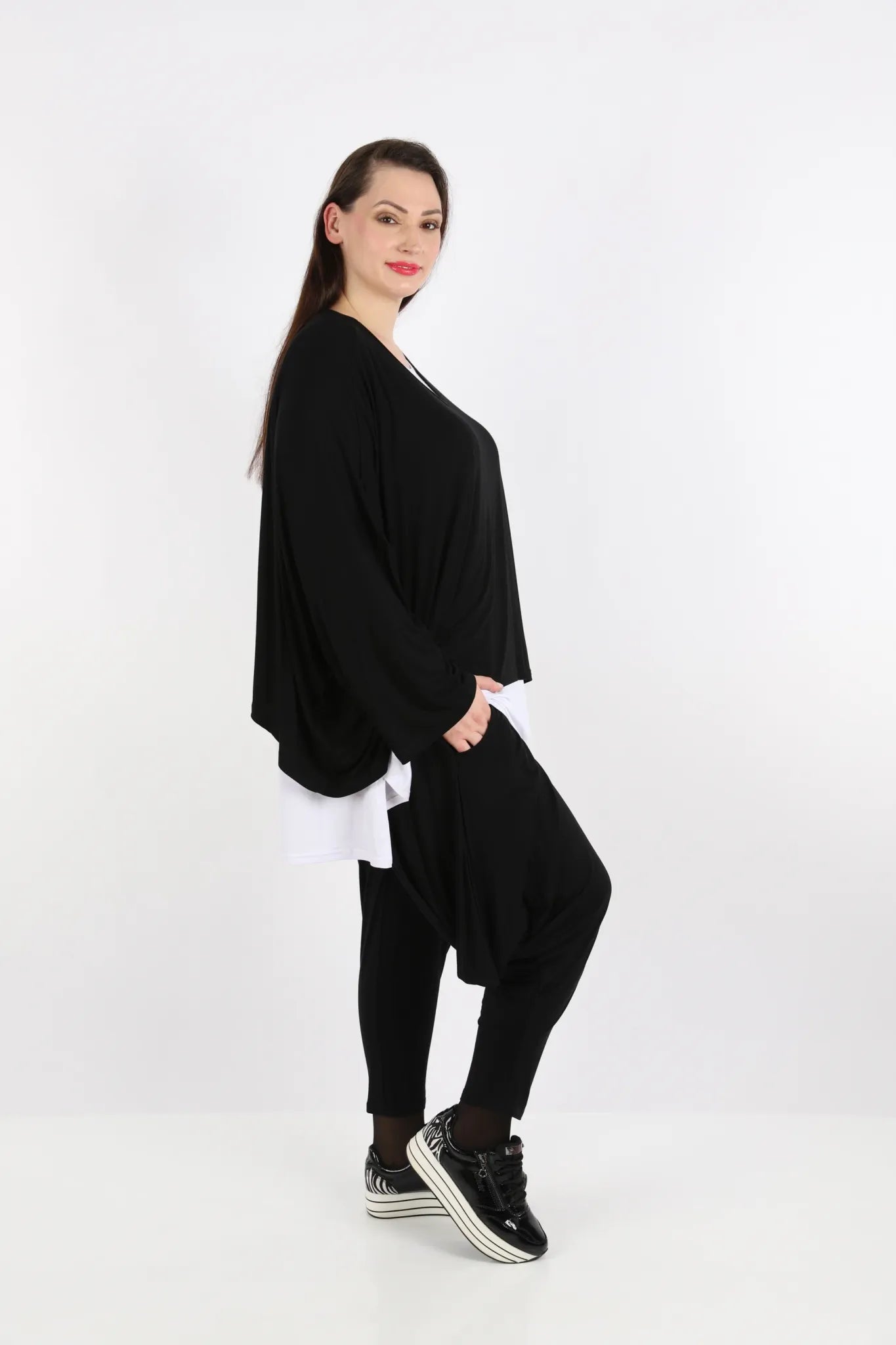  Flügel Hose von AKH Fashion aus Viskose, 1233.00012, Schwarz, Ausgefallen, Zeitlos, Schick