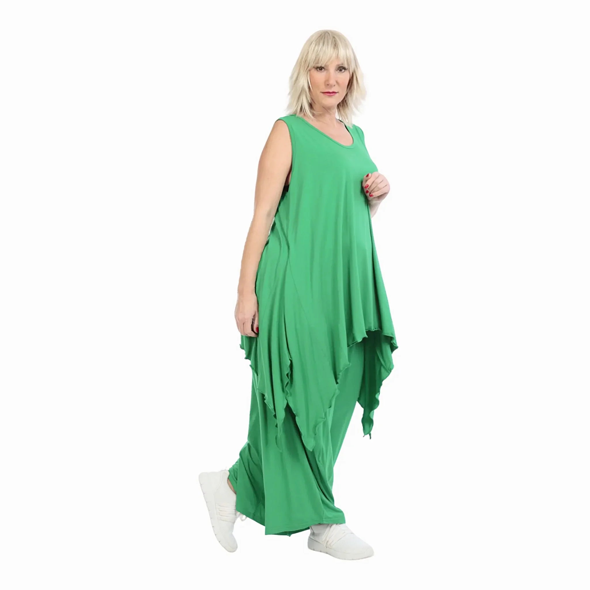  Zipfel Top von AKH Fashion aus Viskose, 1233.01975, Grün, Schick, Modern, Bequem