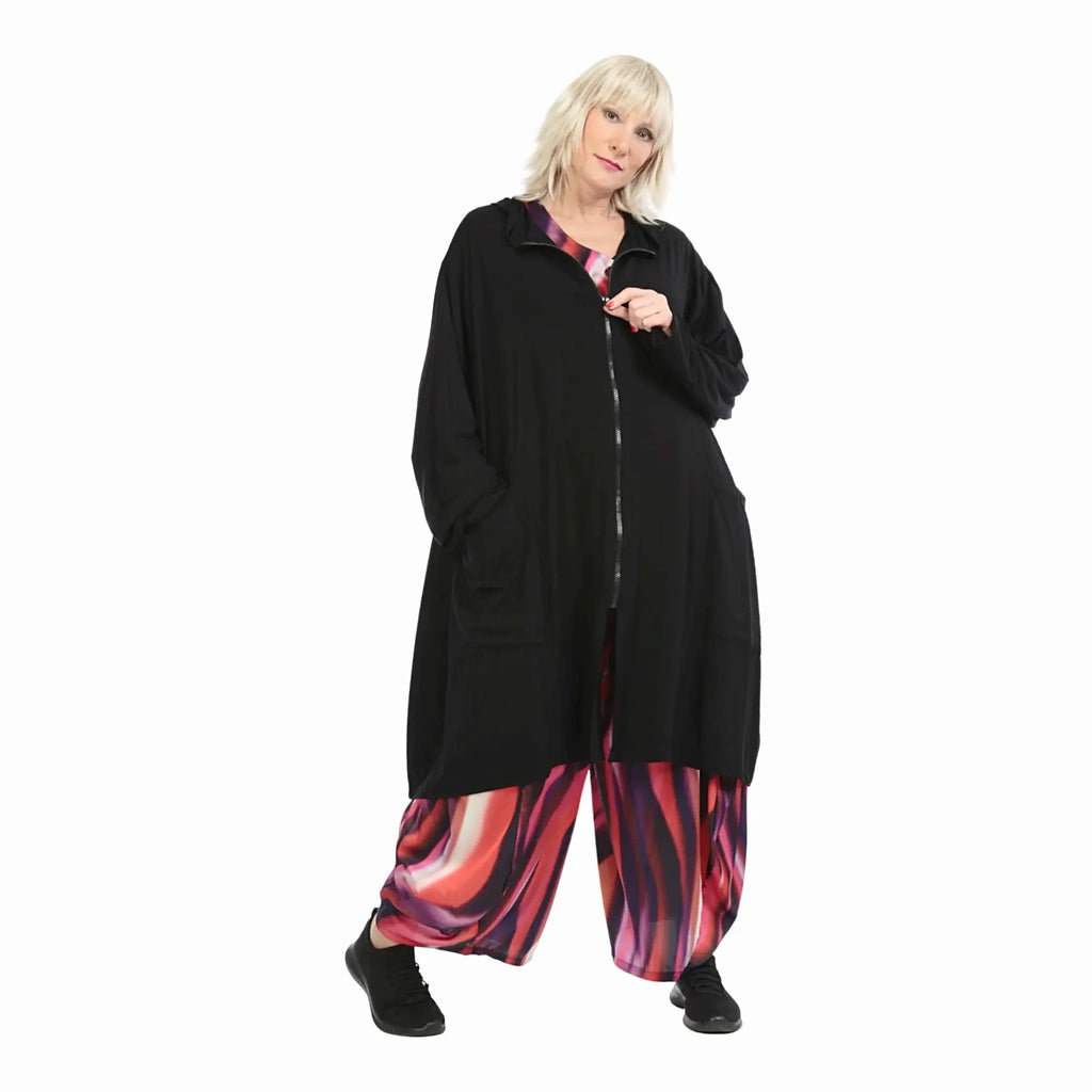  AKH Fashion Jacke in gerader Form, aus Viskose, 1233.06909, Schwarz, Schick, Modern