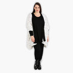  AKH Fashion Jacke in gerader Form, aus Baumwolle, 1283.06930, Weiß-Schwarz, Punkte