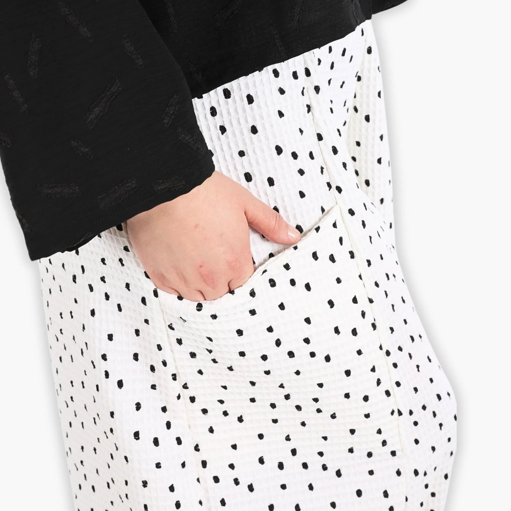  Ballonhose von AKH Fashion aus Baumwolle, 1283.08069, Weiß-Schwarz, Punkte, Schick