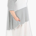  A-Form Kleid von AKH Fashion aus Viskose, 1288.06734, Weiß-Schwarz, Kariert, Schick