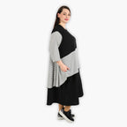  A-Form Kleid von AKH Fashion aus Viskose, 1288.06734, Schwarz-Weiß, Kariert, Schick