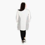  AKH Fashion Jacke in gerundeter Form, aus Viskose, 1288.06933, Weiß-Schwarz, Kariert
