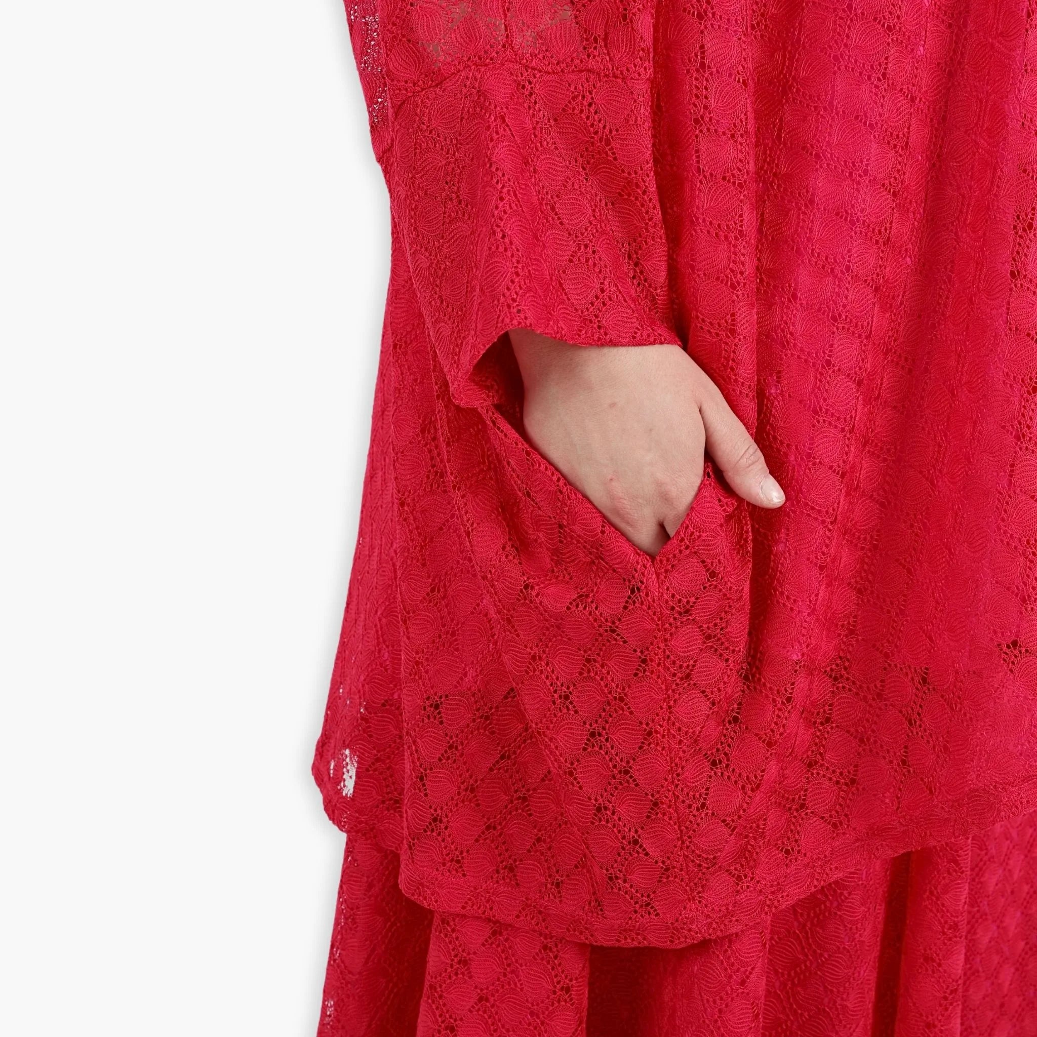  AKH Fashion Jacke in gerader Form, aus Viskose, 1297.06930, Fuchsia, Netz, Schick, Modern