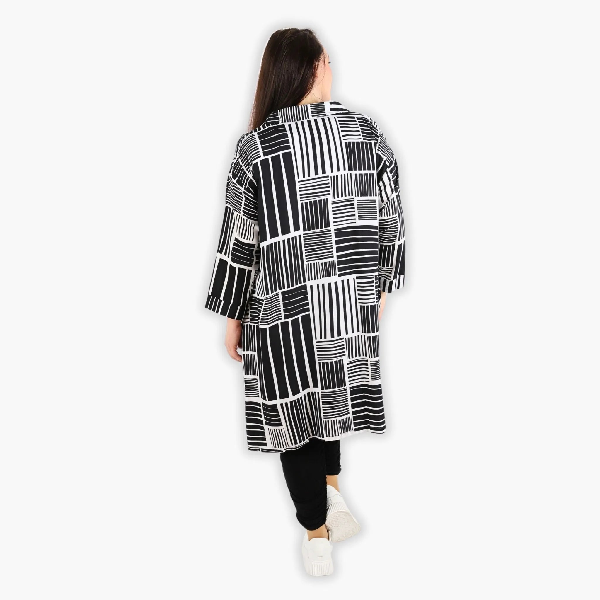  A-Form Bluse von AKH Fashion aus Viskose, 1298.06906, Schwarz-Weiß, Schick, Modern, Bequem