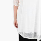  AKH Fashion Bigshirt in gerundeter Form, aus Viskose, 1302.02151, Creme, Schick, Modern