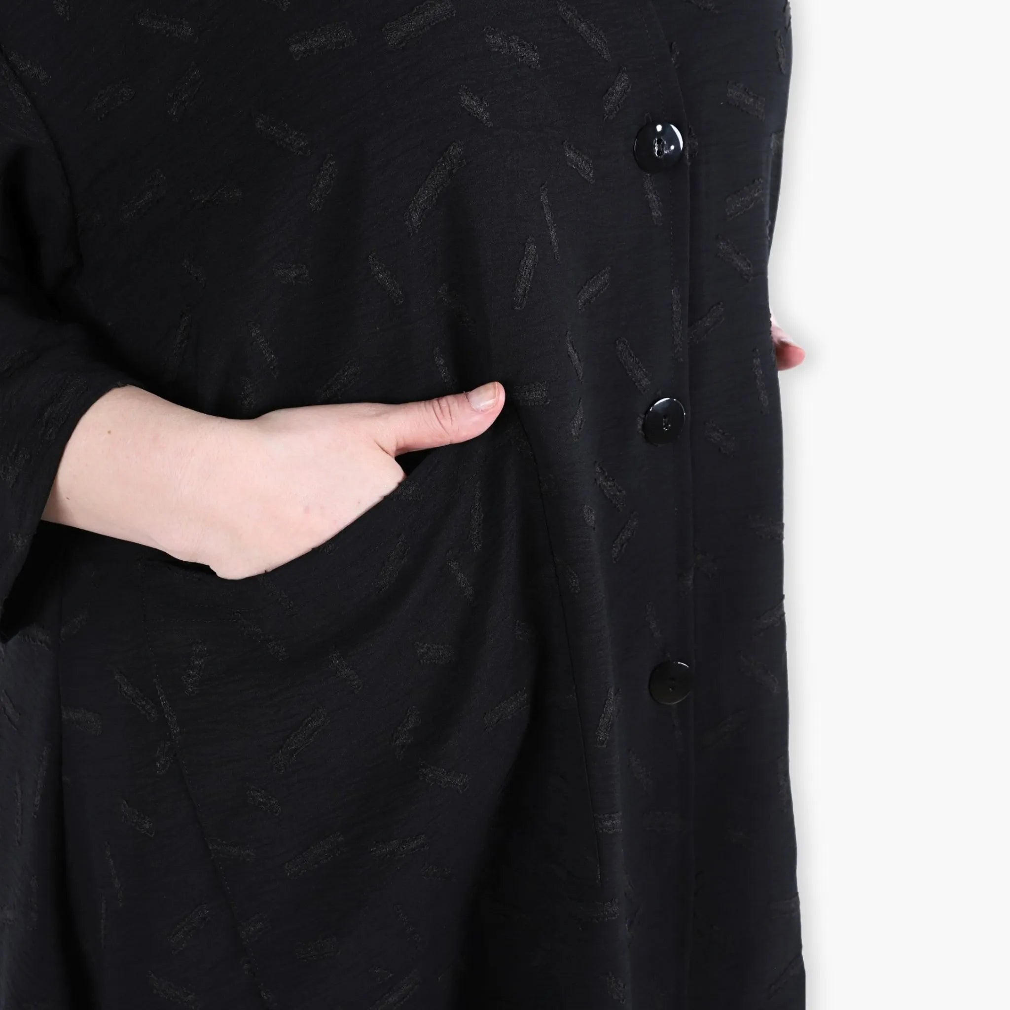  A-Form Jacke von AKH Fashion aus Materialmix, 1303.06935, Schwarz, Streifen, Schick
