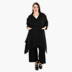 A-Form Jacke von AKH Fashion aus Materialmix, 1303.06935, Schwarz, Streifen, Schick