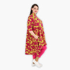  Ballonjacke von AKH Fashion aus Viskose, 1304.06938, Lila-Lime, Blumen, Schick, Modern