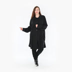  AKH Fashion Bluse in gerundeter Form, aus Viskose, 1380.06881, Schwarz, Schick, Modern
