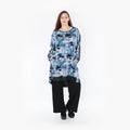 AKH Fashion Shirt in gerader Form, aus Viskose, 1381.06886, Petrol, Grafik, Schick