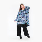  AKH Fashion Shirt in gerader Form, aus Viskose, 1381.06886, Petrol, Grafik, Schick