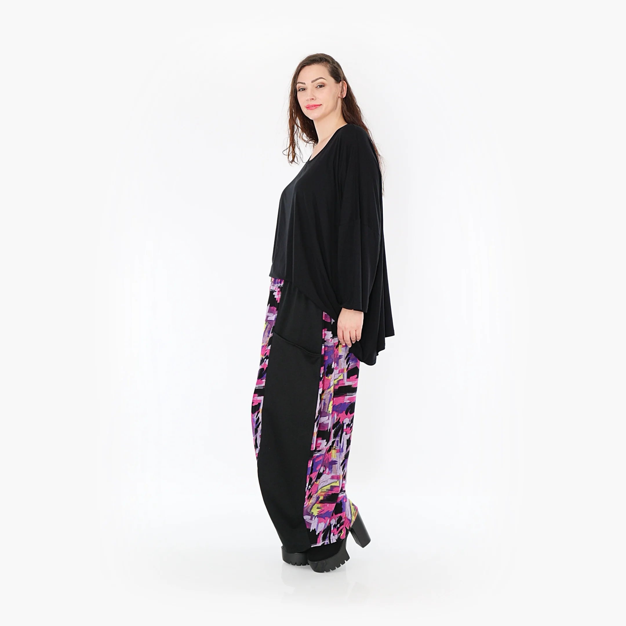  Ballonhose von AKH Fashion aus Viskose, 1381.08069, Fuchsia, Grafik, Schick, Modern