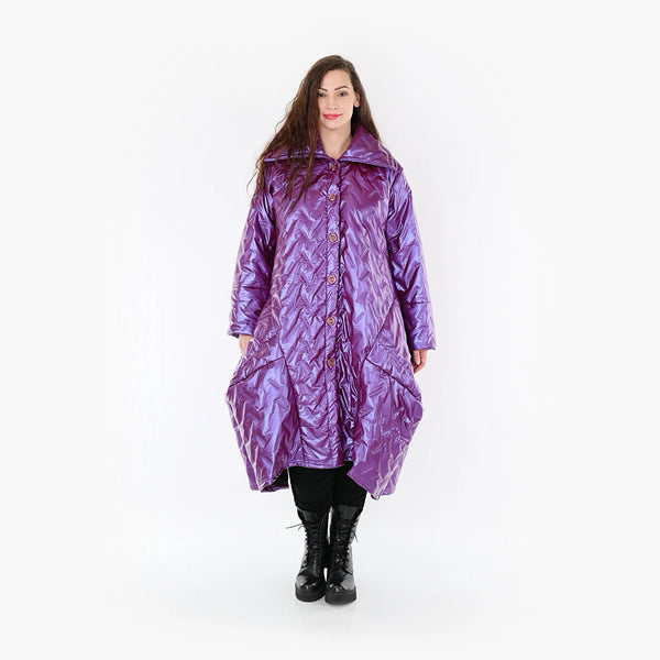  Ballonmantel von AKH Fashion aus Polyester, 1387.03023, Fuchsia, Grafik, Schick, Modern