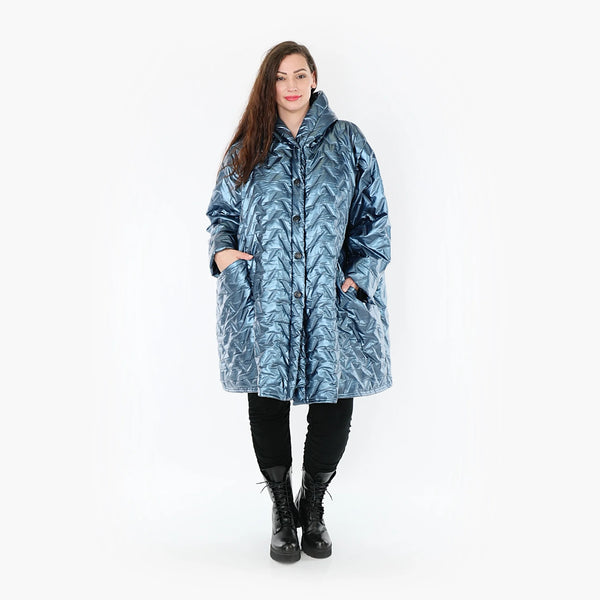  Ballonjacke von AKH Fashion aus Polyester, 1387.06660, Eisblau, Grafik, Schick, Modern