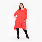  A-Form Mantel von AKH Fashion aus Baumwolle, 1388.01020, Rot, Schick, Modern, Bequem