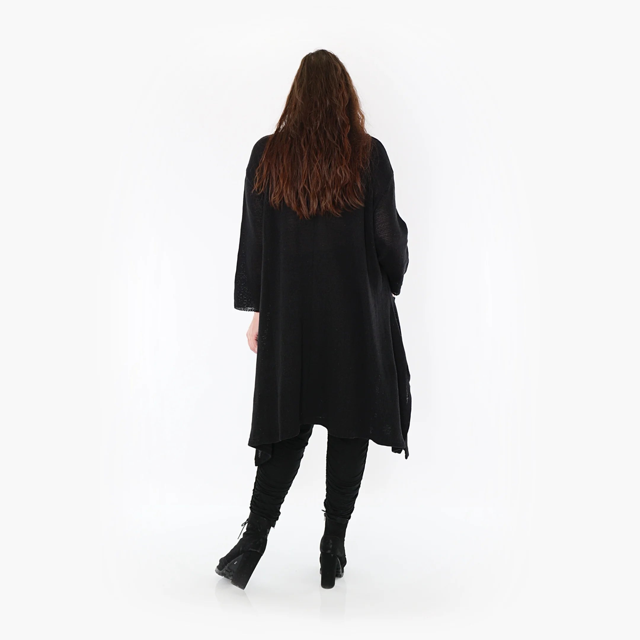  A-Form Mantel von AKH Fashion aus Baumwolle, 1388.01020, Schwarz, Schick, Modern, Bequem
