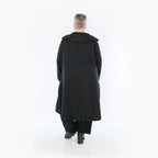  A-Form Mantel von AKH Fashion aus Materialmix, 1393.07004, Schwarz, Schick, Modern, Bequem