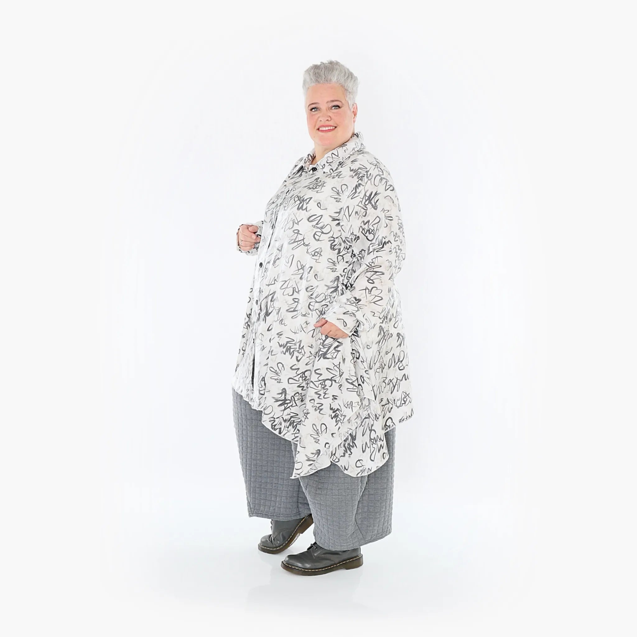 A-Form Jacke von AKH Fashion aus Viskose, ausgefallene, zeitlose Lagenlook Mode