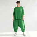 Ausgefallenes Oversize Shirt in moderner Glockenform, stretchig und figurumspielend, Grün