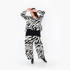  AKH Fashion Jacke in gerundeter Form, aus Rayon, 1486.00130, Weiß/Schwarz, Zebra, Schick