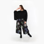  Marlene Hose von AKH Fashion aus Viskose, 1491.07070, Schwarz/Blau/Multi, Blumen, Schick