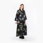 A-Form Jacke von AKH Fashion aus Viskose, 1491.06939, Schwarz/Blau/Multi, Blumen, Schick