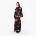  A-Form Jacke von AKH Fashion aus Viskose, 1491.06939, Schwarz/Fuchsia/Multi, Blumen