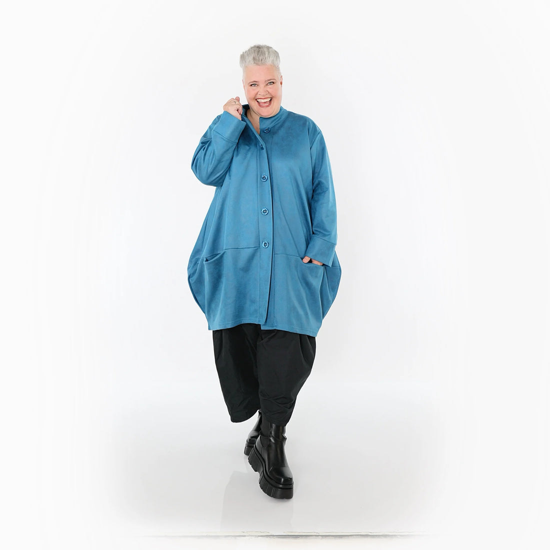  Ballonjacke von AKH Fashion aus Polyester, 1520.07094, Petrol, Ausgefallen, Zeitlos