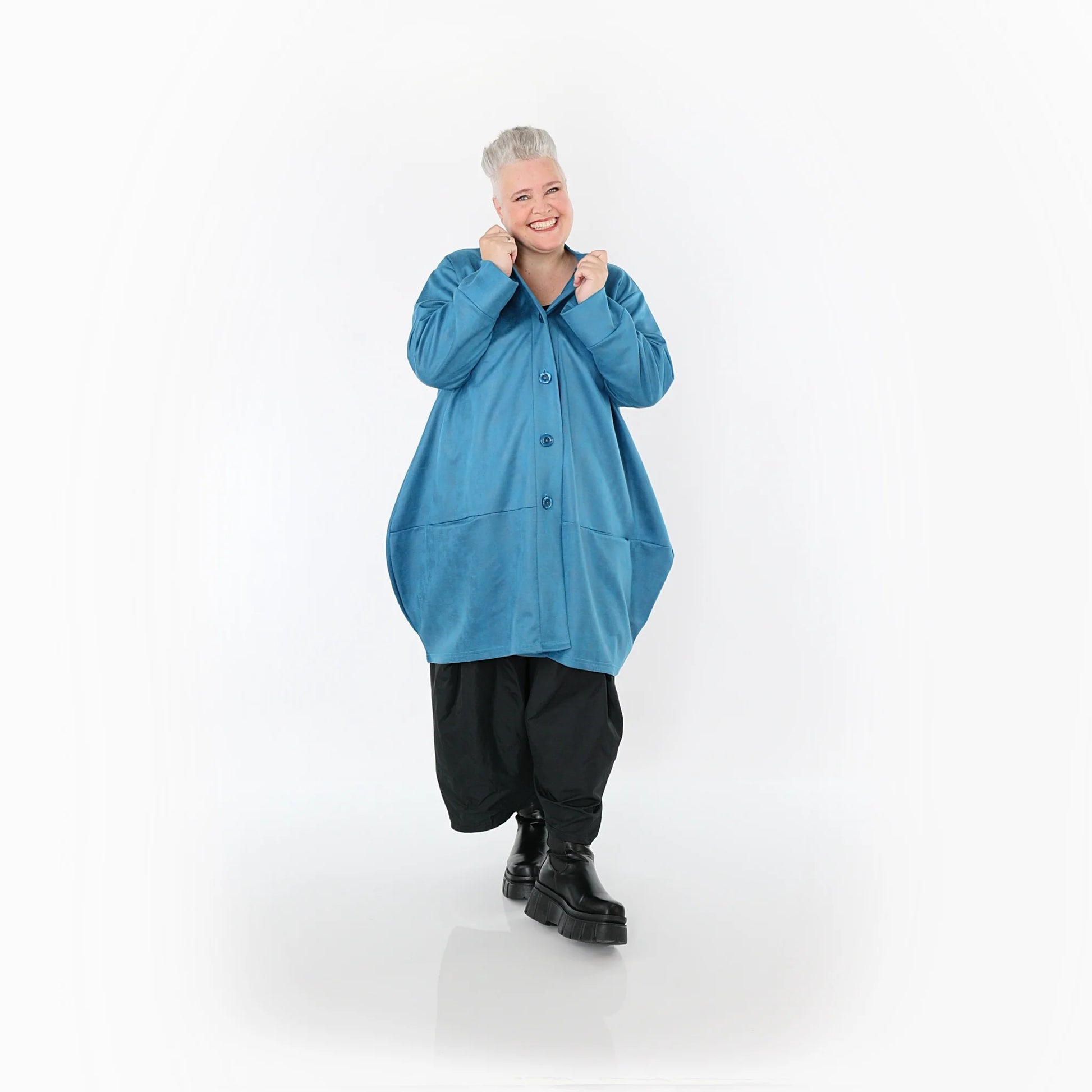 Ballonjacke von AKH Fashion aus Polyester, 1520.07094, Petrol, Ausgefallen, Zeitlos