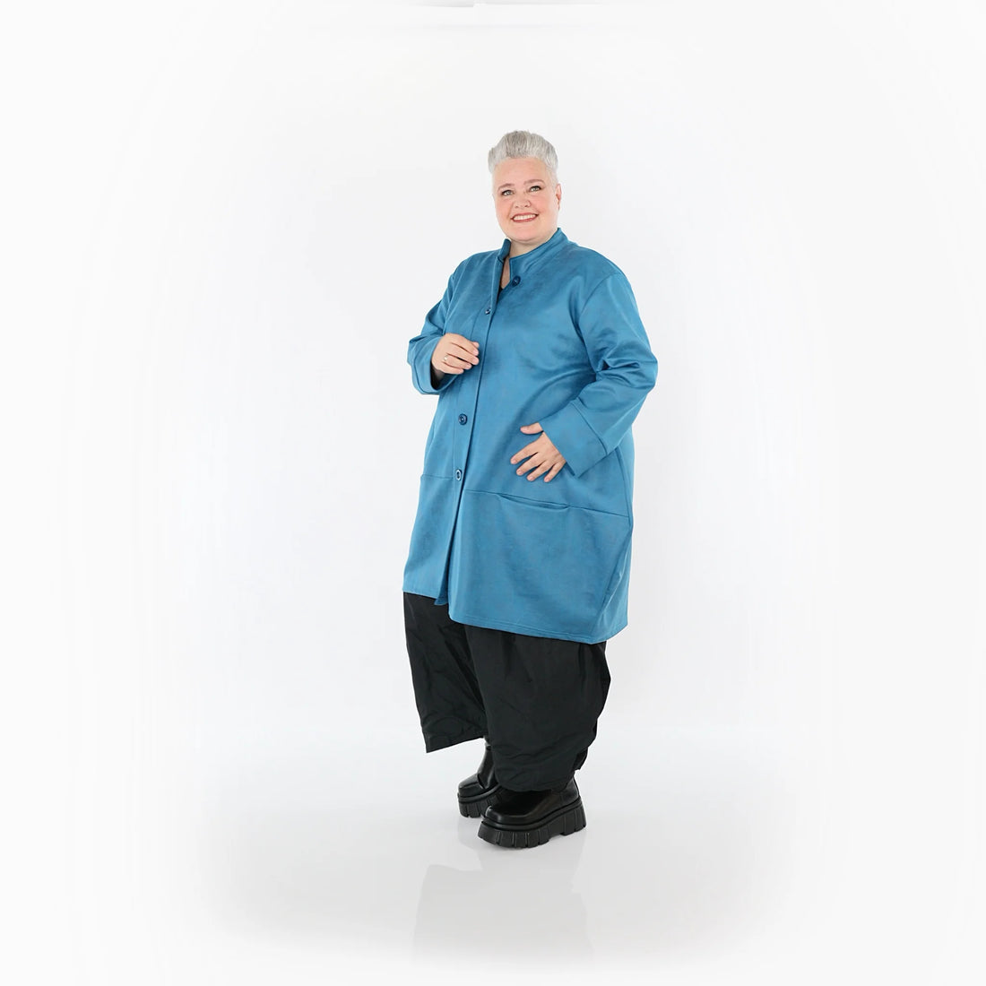  Ballonjacke von AKH Fashion aus Polyester, 1520.07094, Petrol, Ausgefallen, Zeitlos