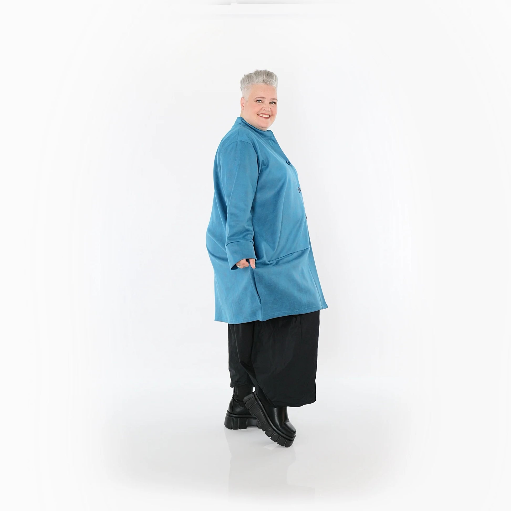  Ballonjacke von AKH Fashion aus Polyester, 1520.07094, Petrol, Ausgefallen, Zeitlos
