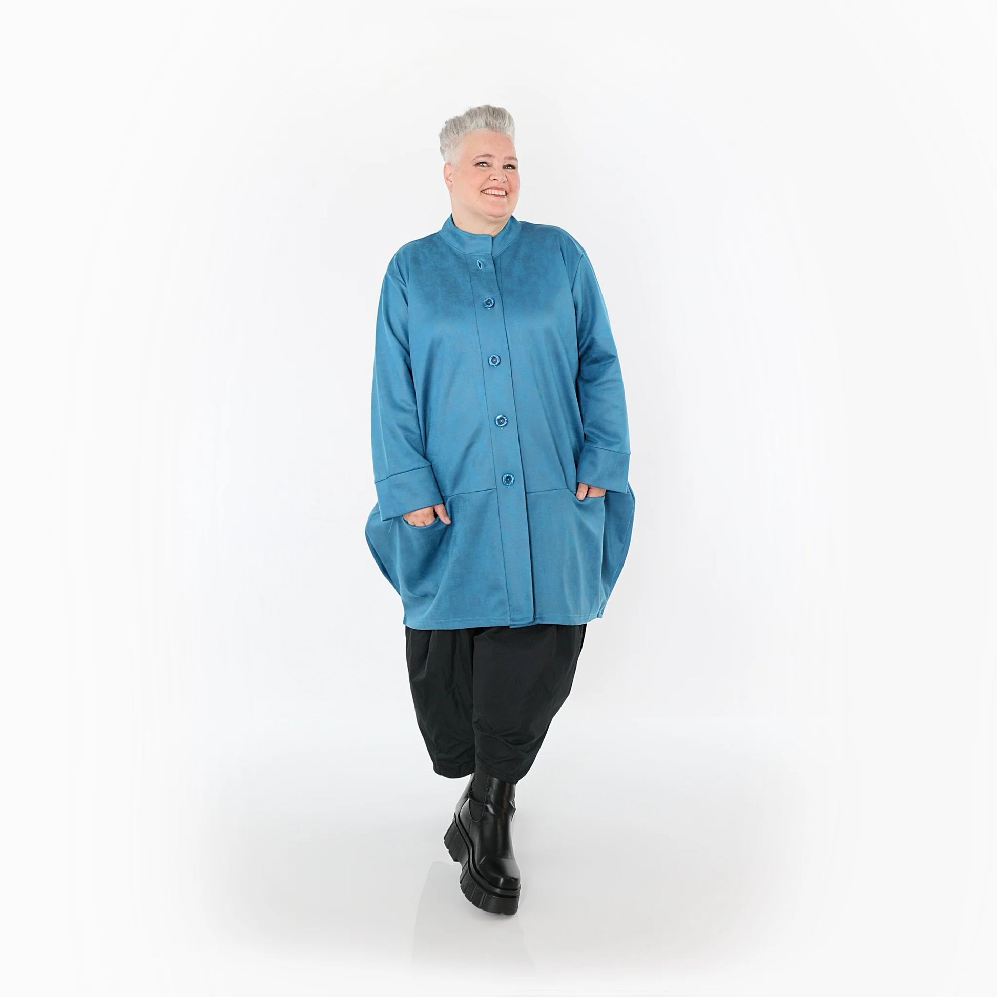  Ballonjacke von AKH Fashion aus Polyester, 1520.07094, Petrol, Ausgefallen, Zeitlos