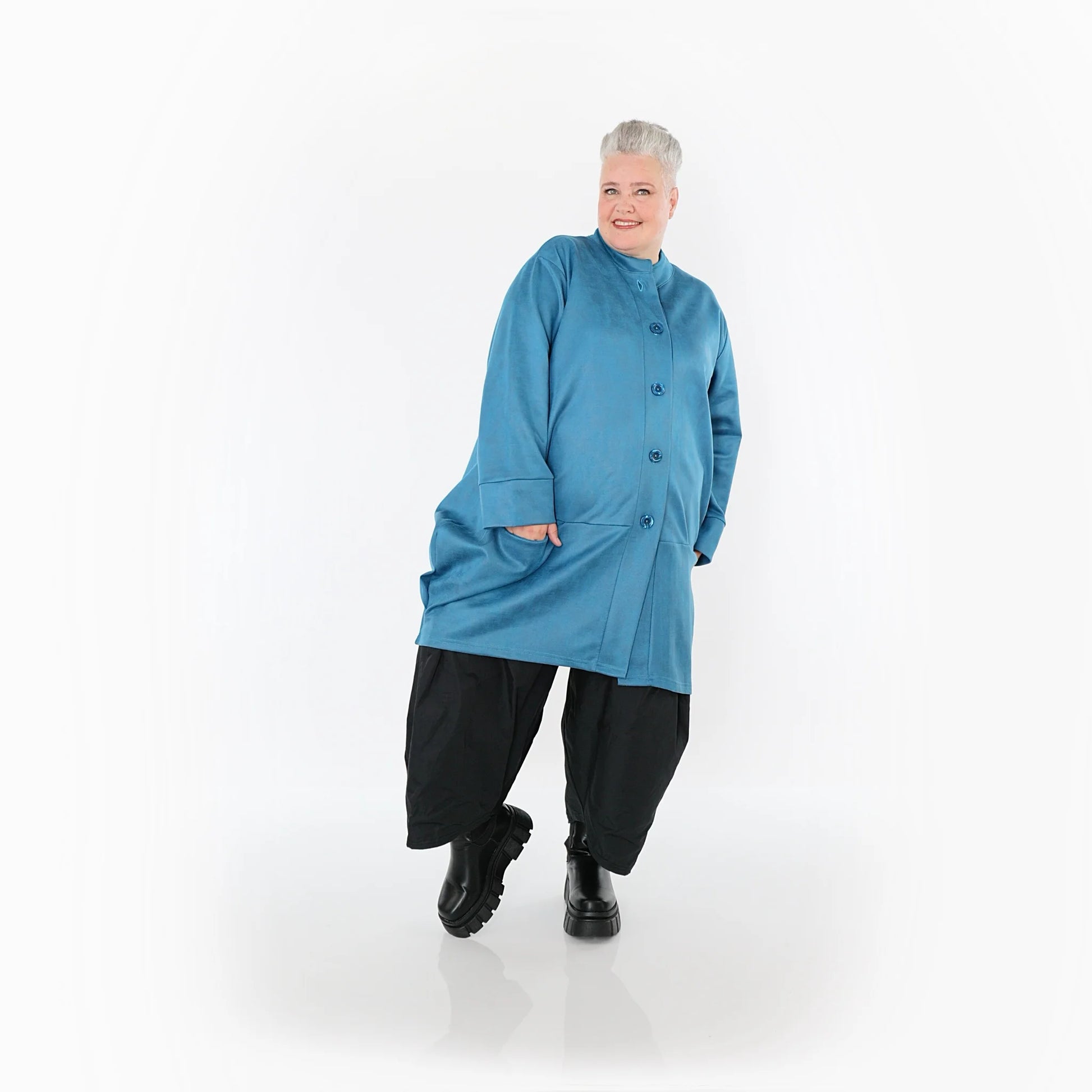  Ballonjacke von AKH Fashion aus Polyester, 1520.07094, Petrol, Ausgefallen, Zeitlos