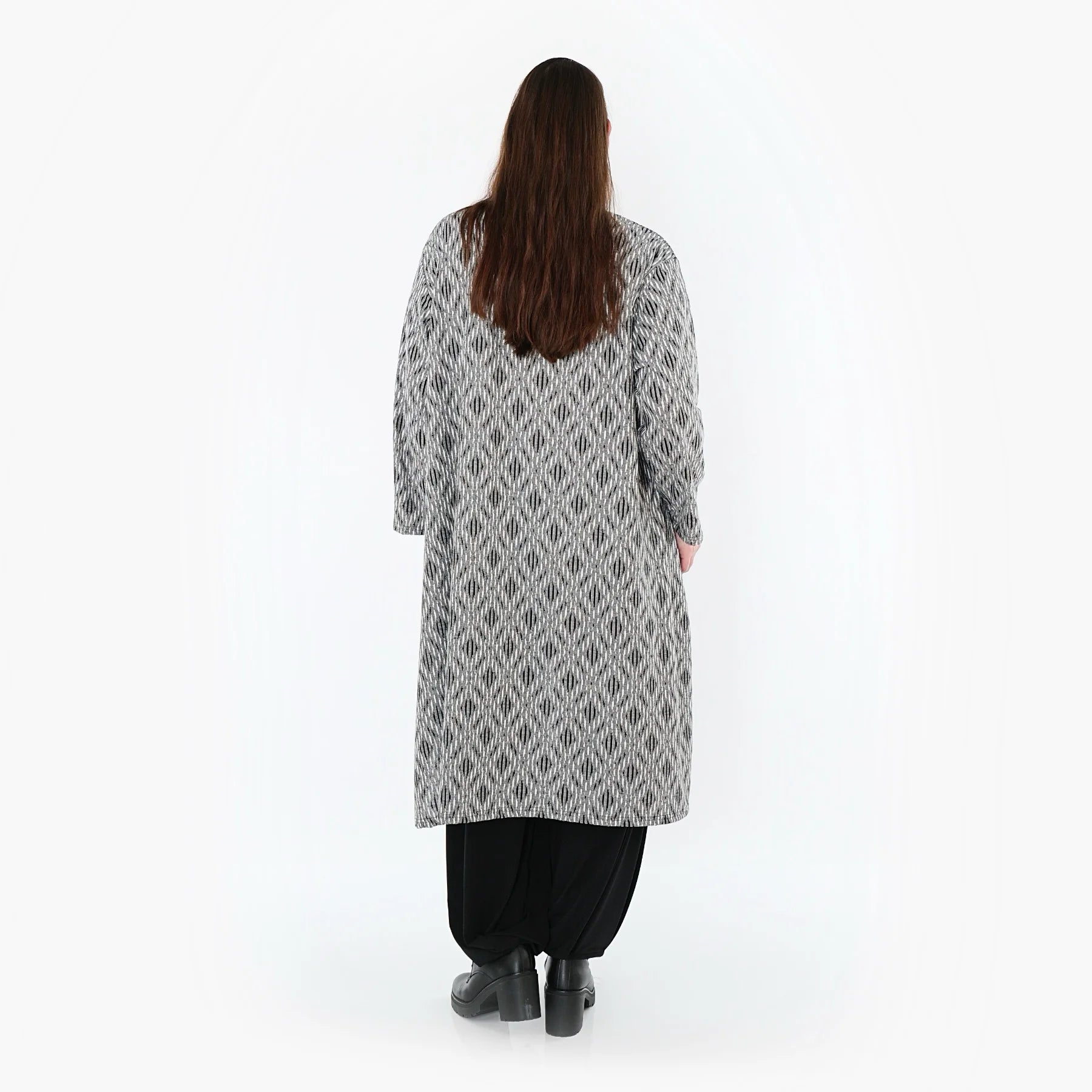  A-Form Shirt von AKH Fashion aus Materialmix, 1504656, Hellgrau/Schwarz/Weiß, Schick