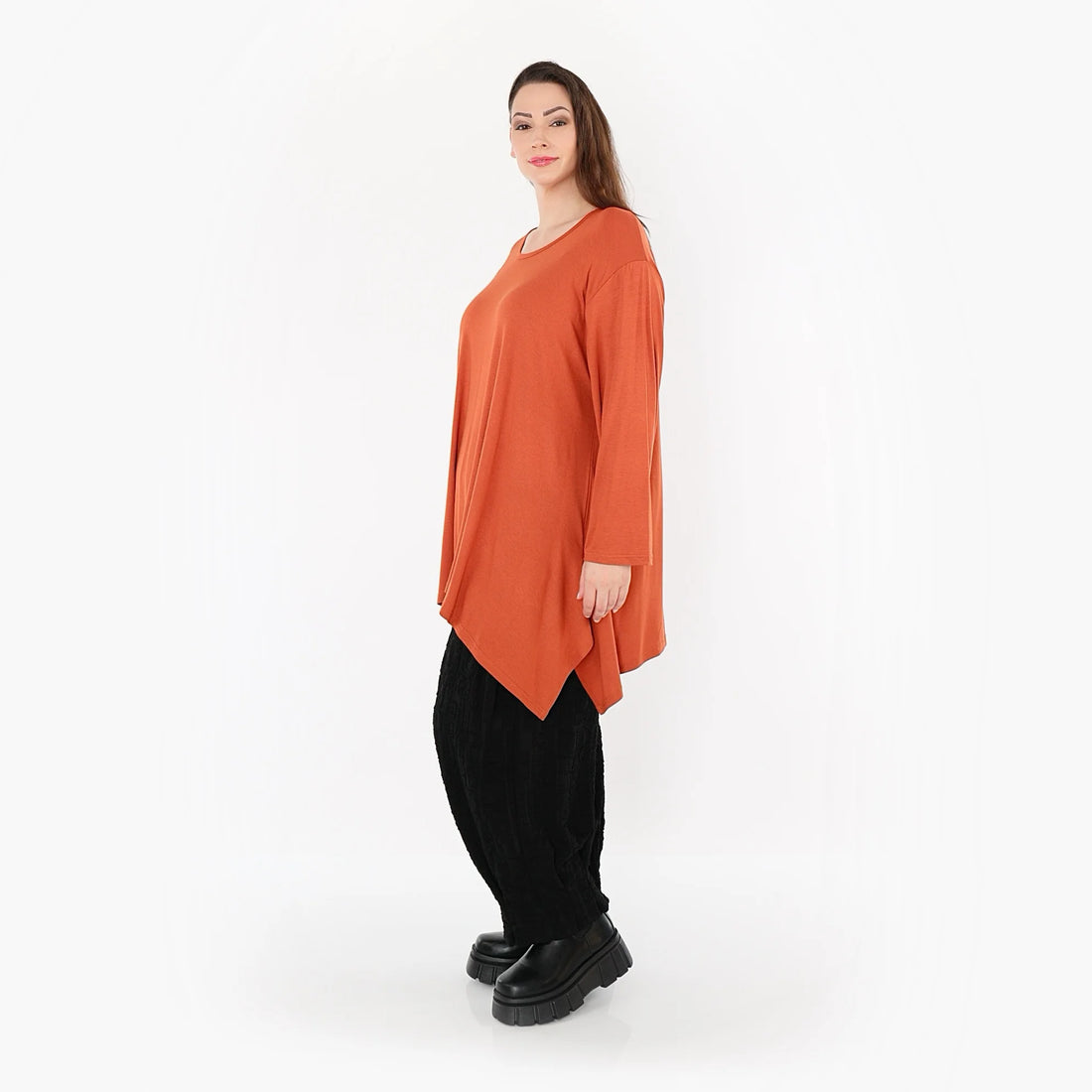 A-Form Bigshirt von AKH Fashion aus Viskose, 1531.01019, Rost, Ausgefallen, Zeitlos, Schick