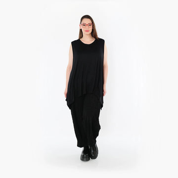  A-Form Top von AKH Fashion aus Viskose, 1531.03071, Schwarz, Ausgefallen, Zeitlos, Schick