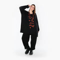 AKH Fashion Bigshirt in gerader Form, aus Viskose, 1531.07054, Schwarz, Ausgefallen, Zeitlos
