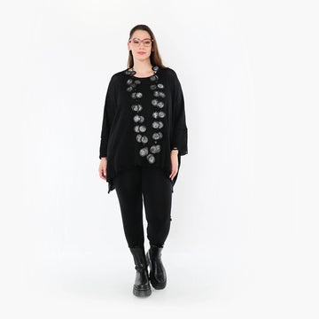  AKH Fashion Leggings in gerader Form, aus Viskose, 1531.0P100, Schwarz, Ausgefallen