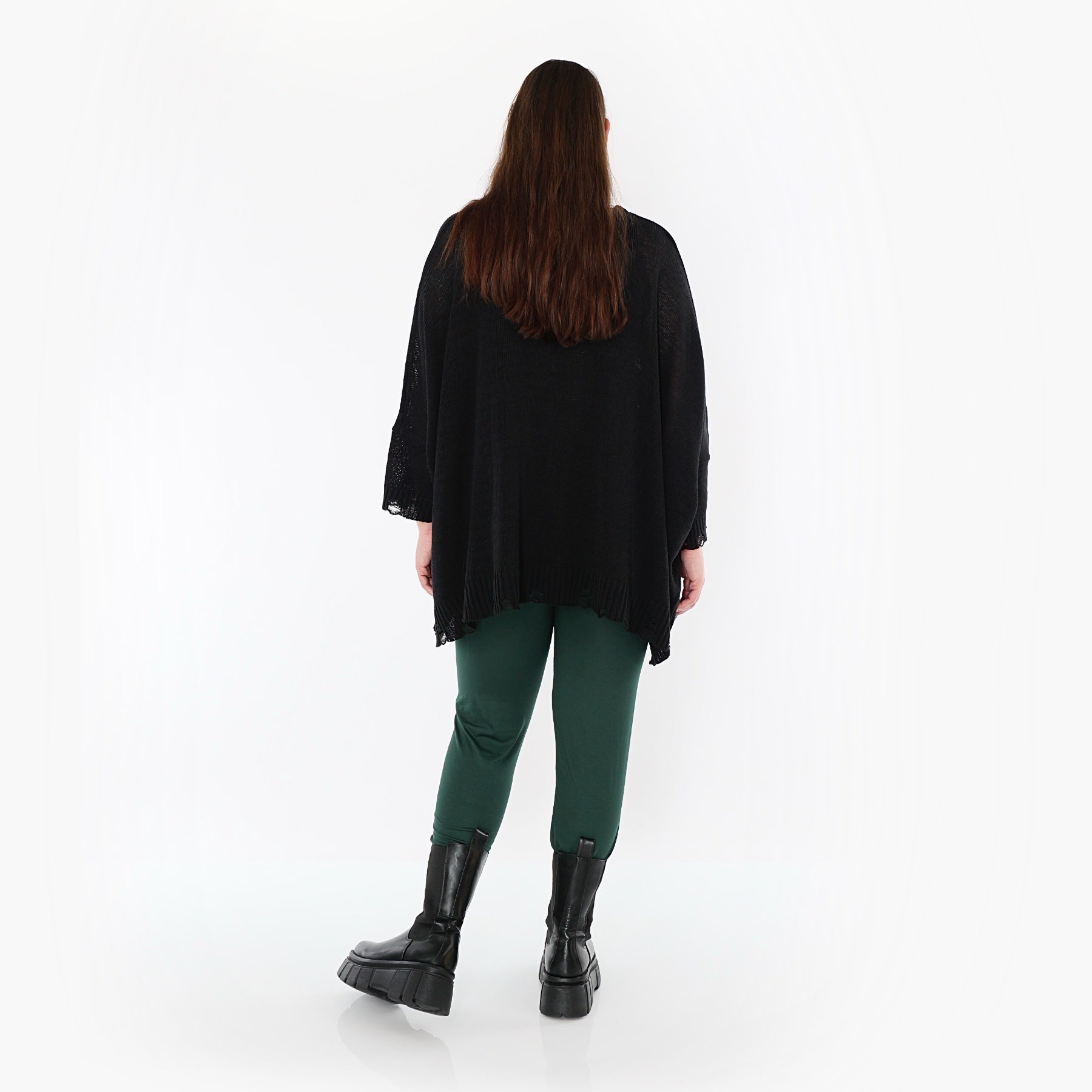  AKH Fashion Leggings in gerader Form, aus Viskose, 1531.0P100, Tannengrün, Ausgefallen