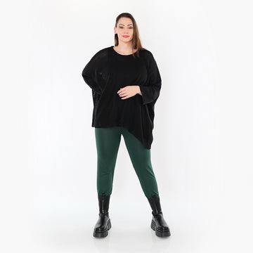  AKH Fashion Leggings in gerader Form, aus Viskose, 1531.0P100, Tannengrün, Ausgefallen