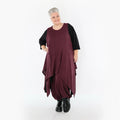 Zipfel Kleid von AKH Fashion aus Materialmix, 1532.03067, Burgundy, Wellen, Ausgefallen