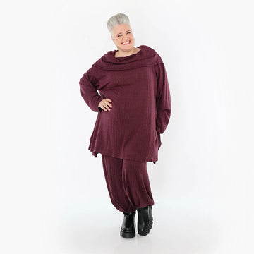  Ballonhose von AKH Fashion aus Materialmix, 1532.05920, Burgundy, Wellen, Ausgefallen