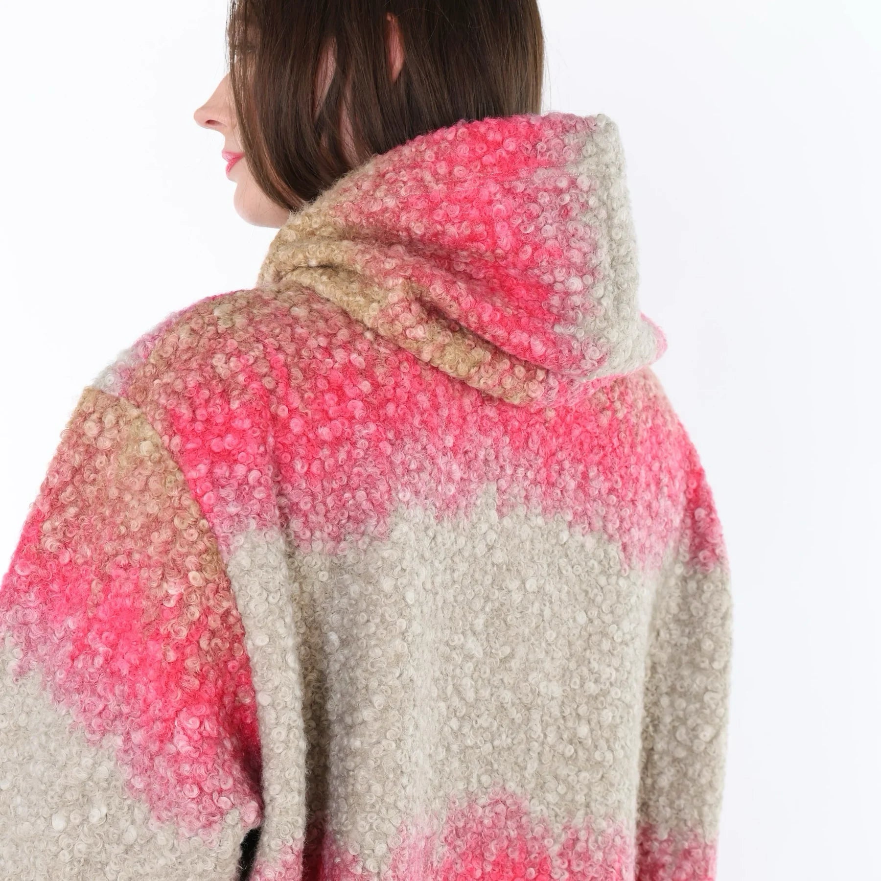  Ballonmantel von AKH Fashion aus Polyester, 1543.07152, Sand/Fuchsia, TwoTone, Schick