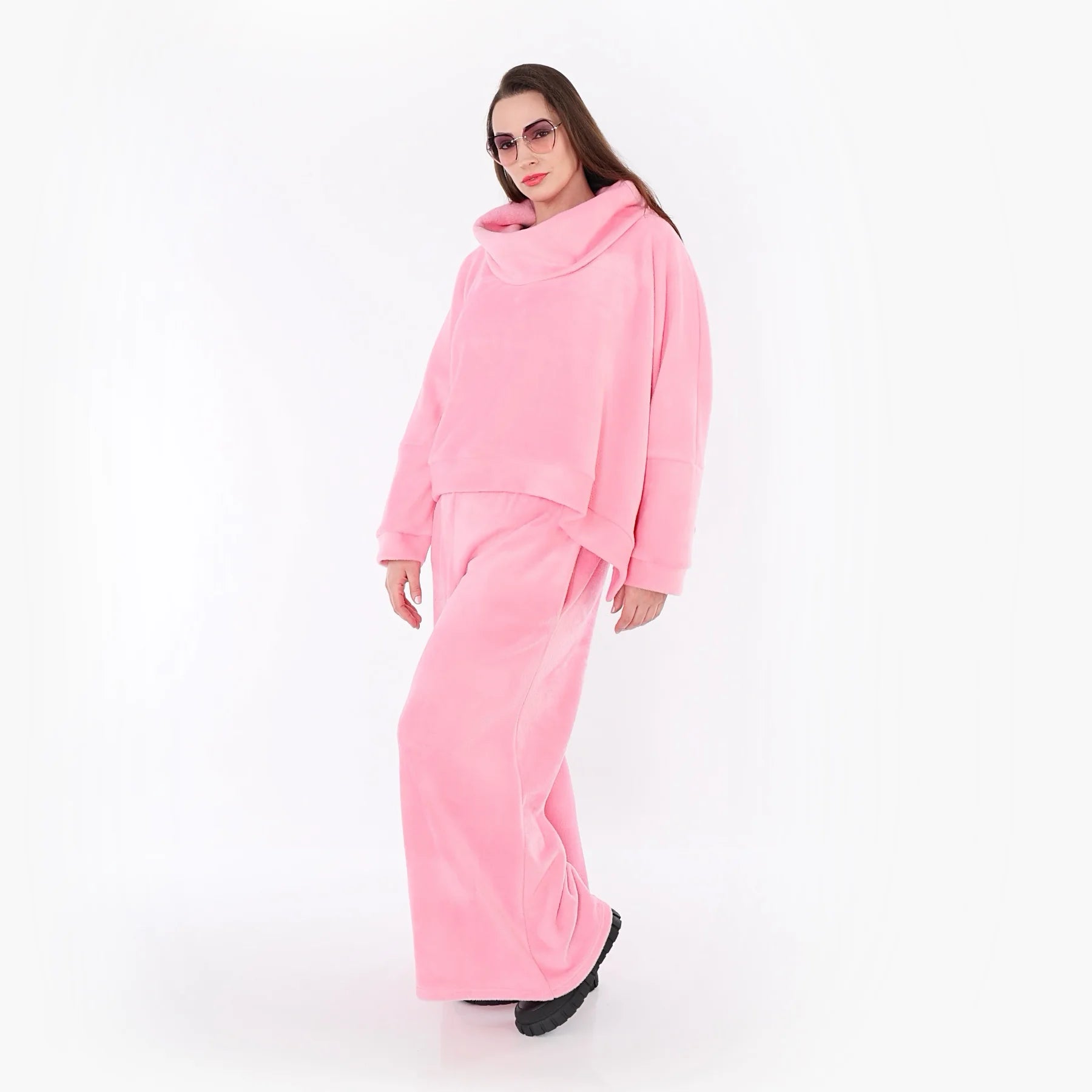  Palazzo Hose von AKH Fashion aus Baumwolle, 1547.06937, Pink, Ausgefallen, Zeitlos, Schick
