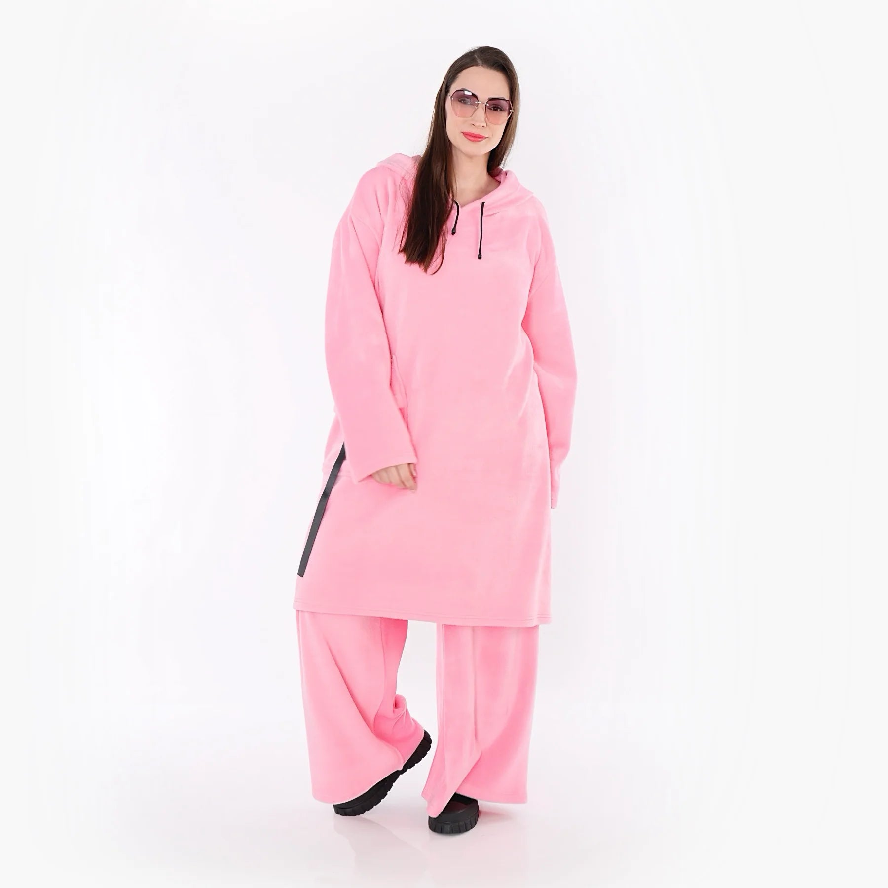  A-Form Kleid von AKH Fashion aus Baumwolle, 1547.06989, Pink, Ausgefallen, Zeitlos, Schick