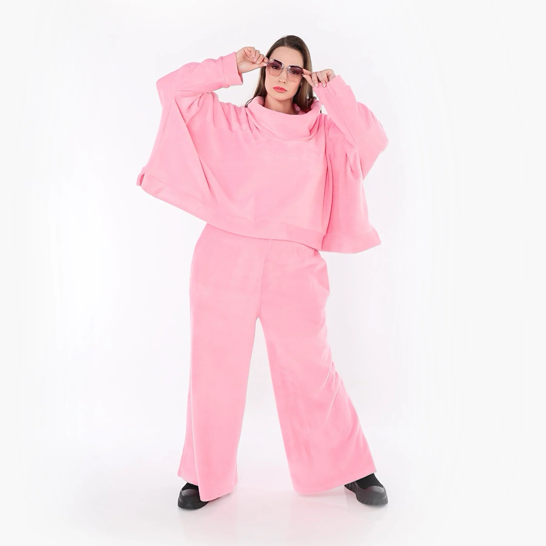  AKH Fashion Überwurf in kastiger Form, aus Baumwolle, 1547.7011R, Pink, Ausgefallen