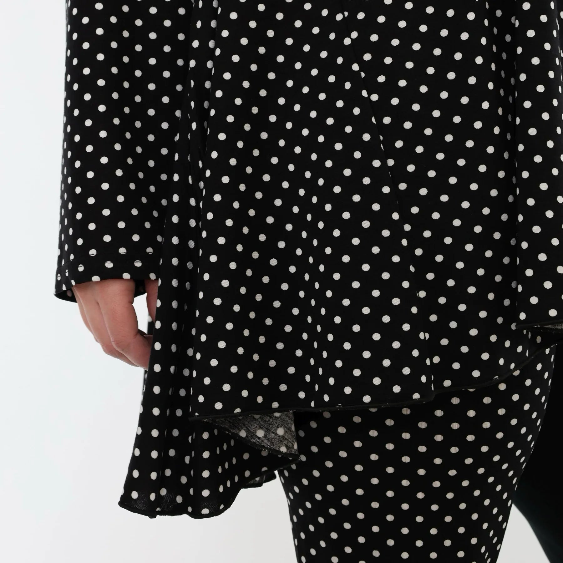  A-Form Bigshirt von AKH Fashion aus Viskose, 1557.00593, Schwarz/Weiß, Punkte, Ausgefallen